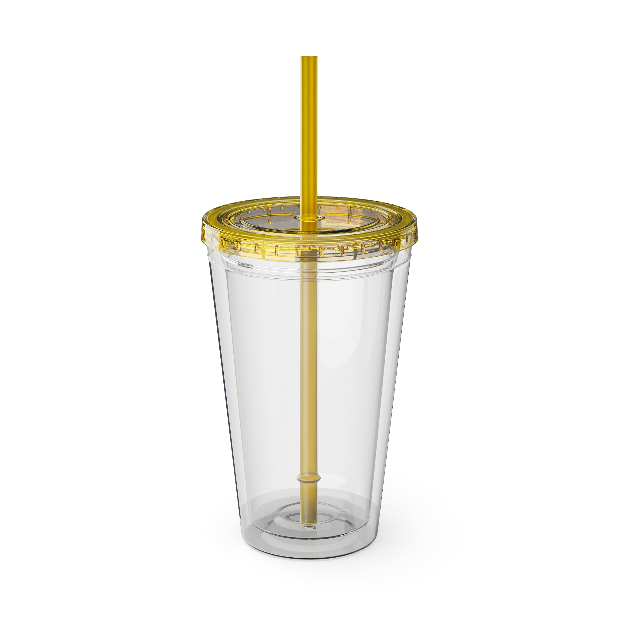 16oz Frequency Graphic Tumbler with Straw — Neon Heartbeat Design